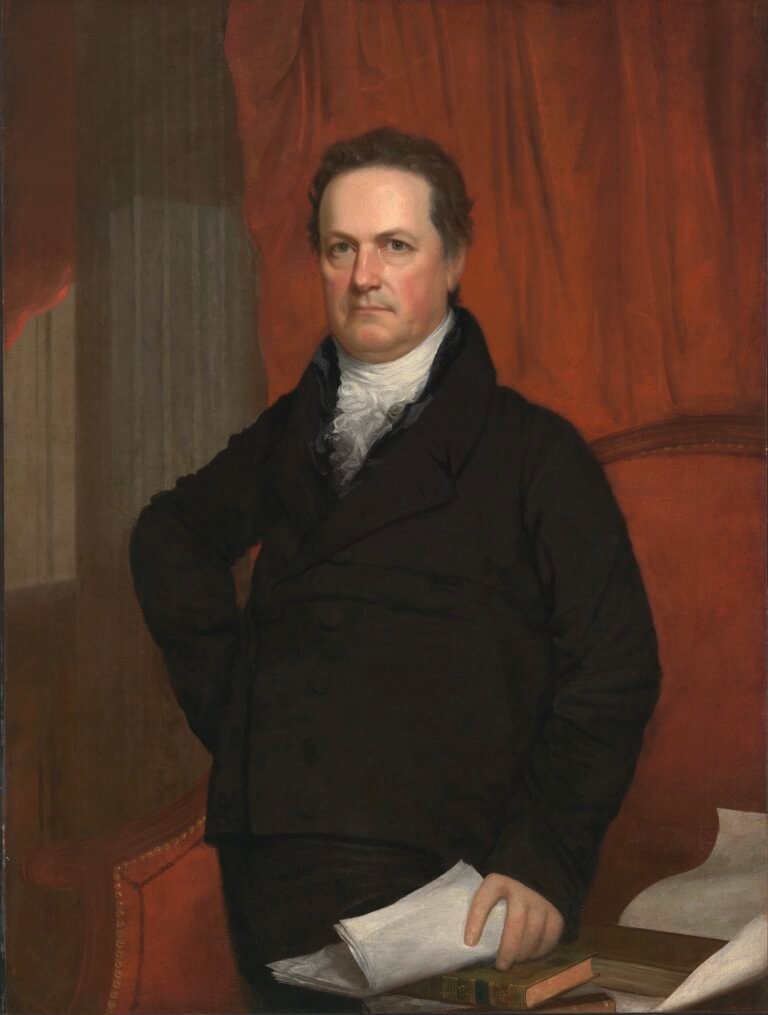 DeWitt Clinton, governor and champion of the Erie Canal, portrait by John Wesley Jarvis, 1816