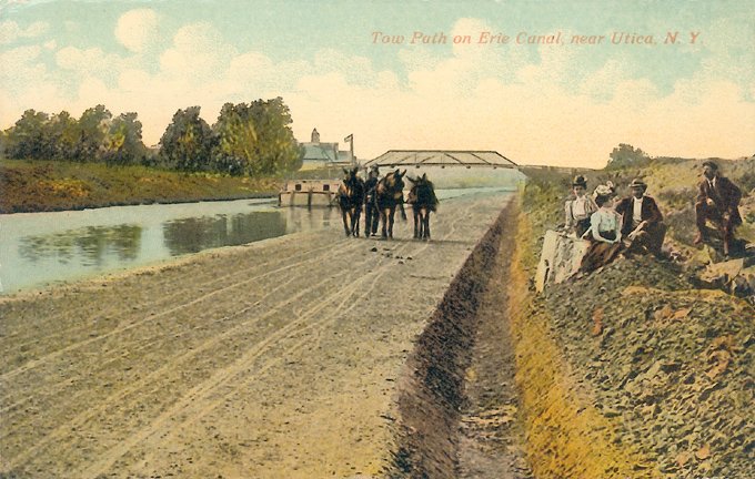 The Erie Canal towpath at Utica, New York, 1905