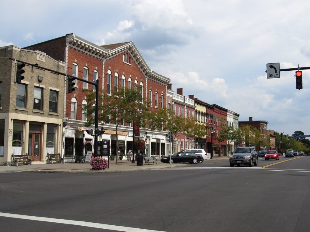 Historic downtown Palmyra, New York